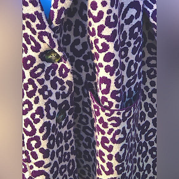 Ann Taylor Leopard Print Sweater Blazer. Woman’s Size XL - Picture 2 of 11